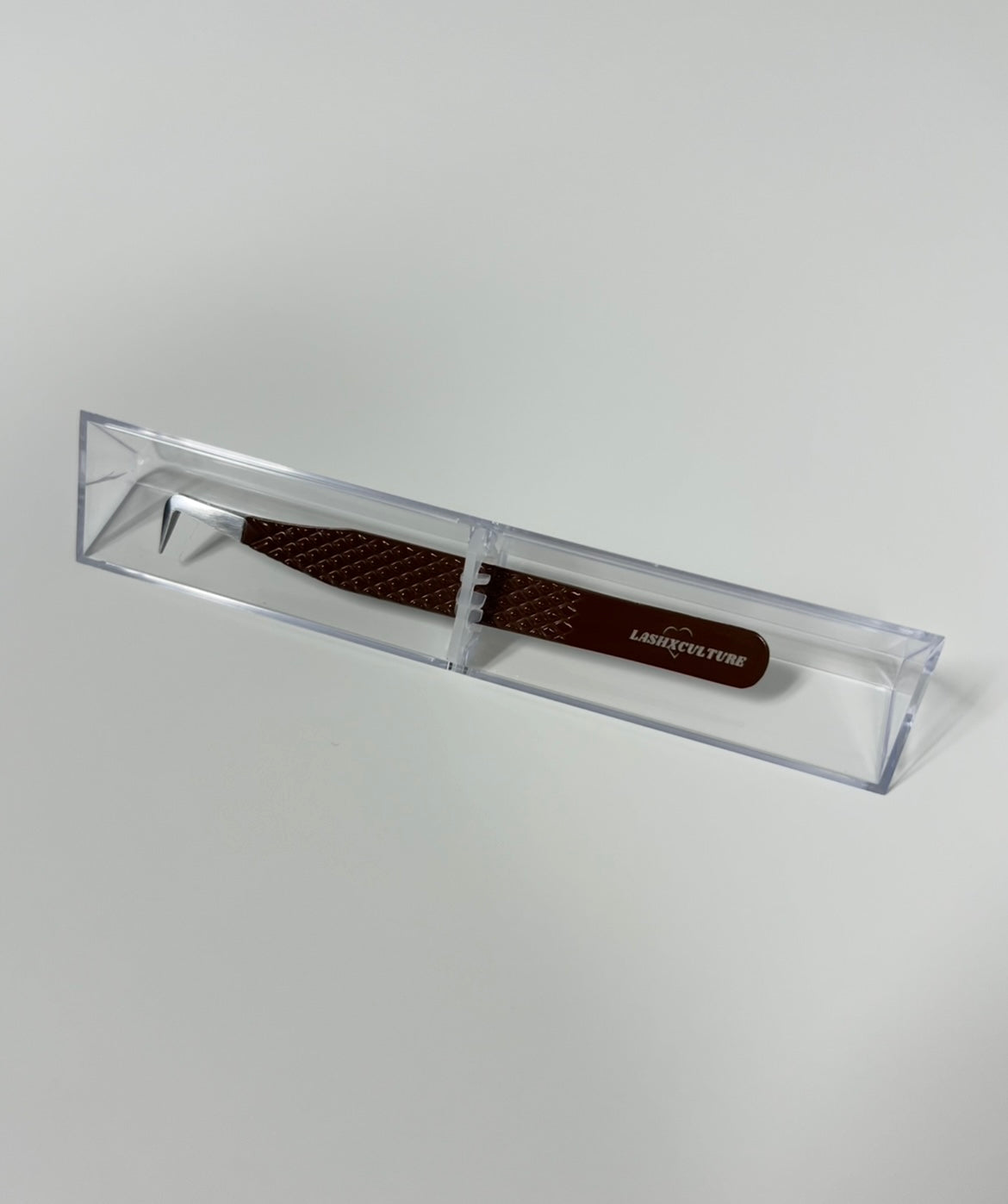 Brown fiber tip volume boot tweezer