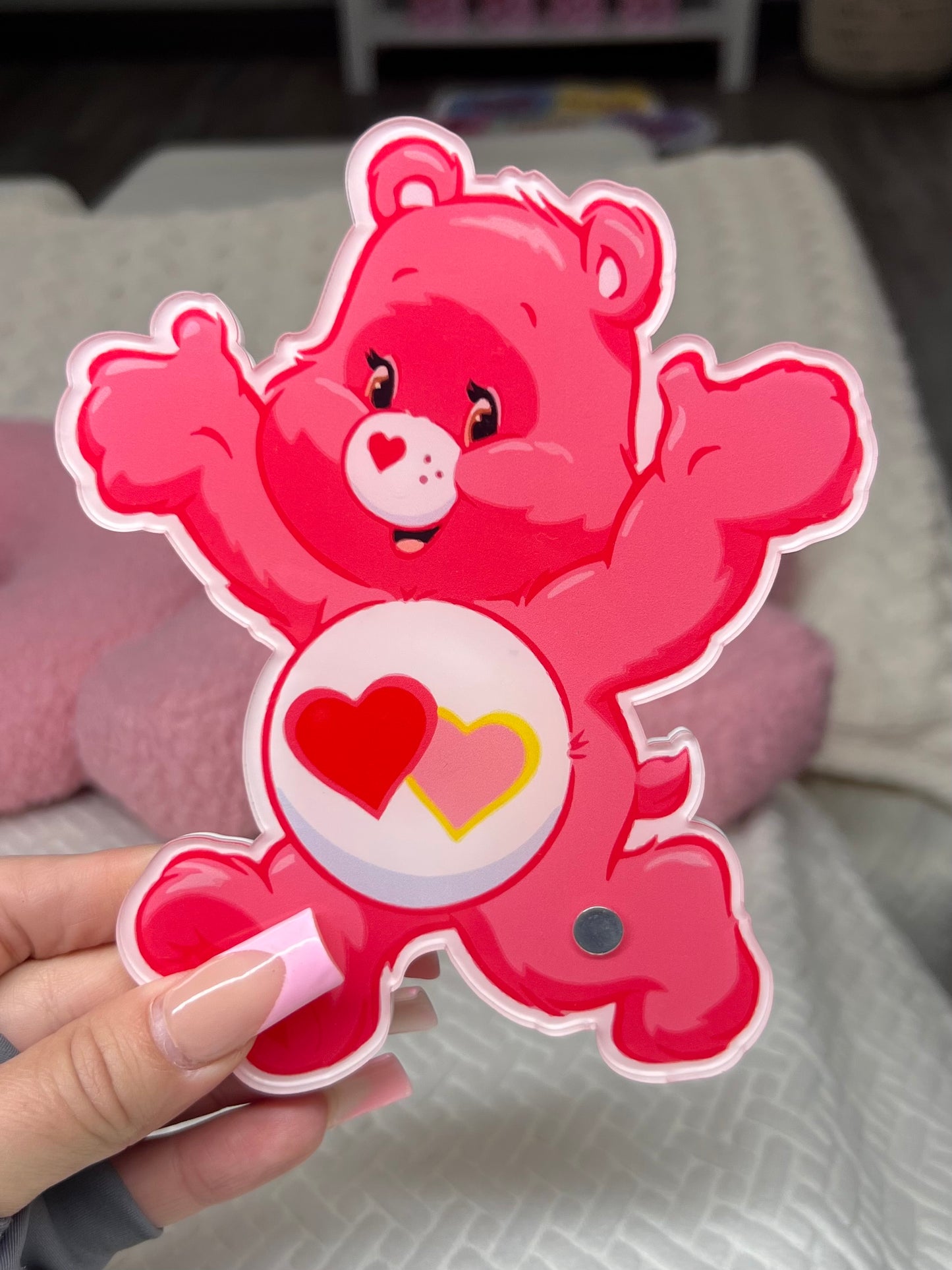 Neon Pink Care Bear Lash Tile
