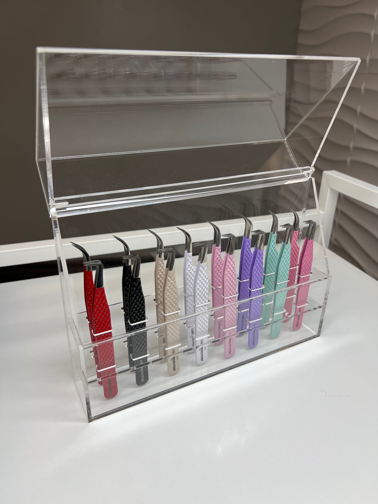 Acrylic tweezer holder