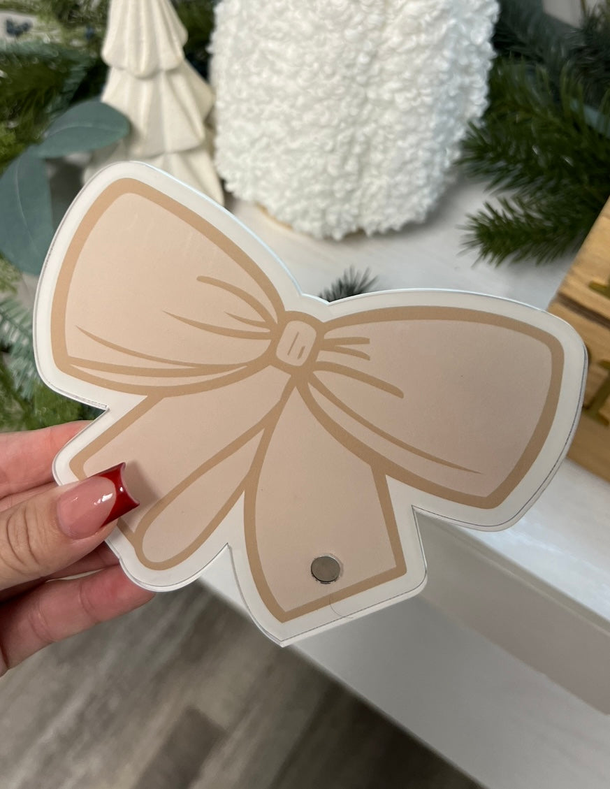 Nude coquette bow lash tile