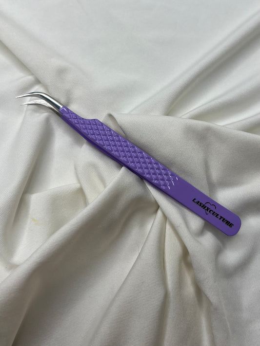 Purple curved isolation tweezer