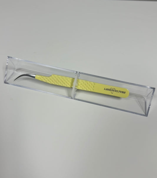 Yellow curved isolation tweezer