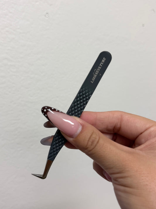 Charcoal fiber tip volume boot tweezer