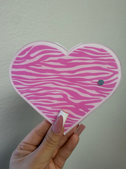 Pink Zebra Print Lash Tile